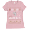 santa scorpio christmas ugly t shirts Ladies Fitted T-Shirt