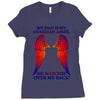 my dad is my angel Ladies Fitted T-Shirt