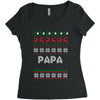 ugly christmas papa Women's Triblend Scoop T-shirt