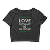 Love Actually Is All Around Ugly Christmas for dark Crop Top