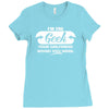 i'm the geek your girlfriend wishes you were Ladies Fitted T-Shirt