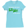 probably best welder in the world Ladies Fitted T-Shirt