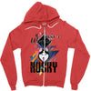 who loves husky Zipper Hoodie