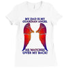 my dad is my angel Ladies Fitted T-Shirt