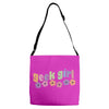 geek girl daisies Adjustable Strap Totes