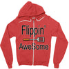 flippin awesome cooking greeting Zipper Hoodie