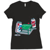 beer pong Ladies Fitted T-Shirt