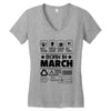 Born In March Women's V-Neck T-Shirt
