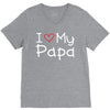 I Love My Papa V-Neck Tee
