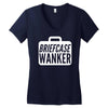 briefcase wanker Women's V-Neck T-Shirt