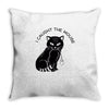 i caught the mouse Throw Pillow