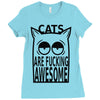 cats are fucking awesome Ladies Fitted T-Shirt