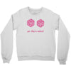 all natural 20 breasts dice Crewneck Sweatshirt
