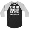 kiss me i'm drunk or irish 3/4 Sleeve Shirt