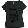 Love You To The Moon And Back Women's Triblend Scoop T-shirt