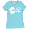 never poke a ninja Ladies Fitted T-Shirt