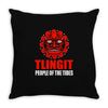 tlingit people of the tides Throw Pillow