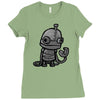 sad robot Ladies Fitted T-Shirt