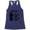 i'm just here for the cake Racerback Tank