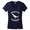 Auntiesaurus Women's V-Neck T-Shirt