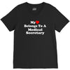 my heart belongs to a medical secretary V-Neck Tee
