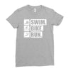 v6 swim bike run Ladies Fitted T-Shirt