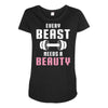 Every Beast Needs a Beauty Maternity Scoop Neck T-shirt