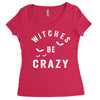 witches be crazy Women's Triblend Scoop T-shirt