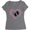Baby Girl with Heart Any Name Customized Women's Triblend Scoop T-shirt
