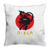 love ninja monkey banana Throw Pillow