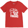 i like trains V-Neck Tee