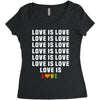 Love Is Love Women's Triblend Scoop T-shirt