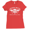 teddy boy homage Ladies Fitted T-Shirt