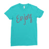 cute enjoy Ladies Fitted T-Shirt