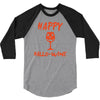halloween happy hallowine 3/4 Sleeve Shirt