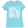 v3 eat sleep hockey Ladies Fitted T-Shirt