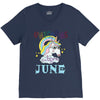 unicorns are born in june cute unicorn V-Neck Tee