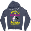 my pitbull is a sweetheart Zipper Hoodie
