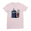 defacing the phonebox hoody Ladies Fitted T-Shirt