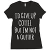 coffee tee Ladies Fitted T-Shirt