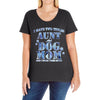 i have two tıtles aunt and dogmom an i rock them both flowers Ladies Curvy T-Shirt