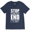 stop snow pression end winter funny V-Neck Tee