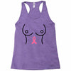 breast with pink ribbon Racerback Tank