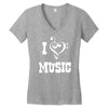 i love music Women's V-Neck T-Shirt