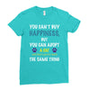 you can't buy happiness, but you can adopt a cat and that's pretty muc Ladies Fitted T-Shirt
