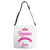 queens are born in june Adjustable Strap Totes