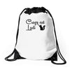 crazy cat lady Drawstring Bags