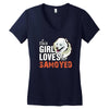 This Girl Loves Samoyed Women's V-Neck T-Shirt