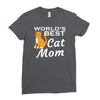 world's best cat mom Ladies Fitted T-Shirt
