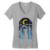 moon visitor Women's V-Neck T-Shirt